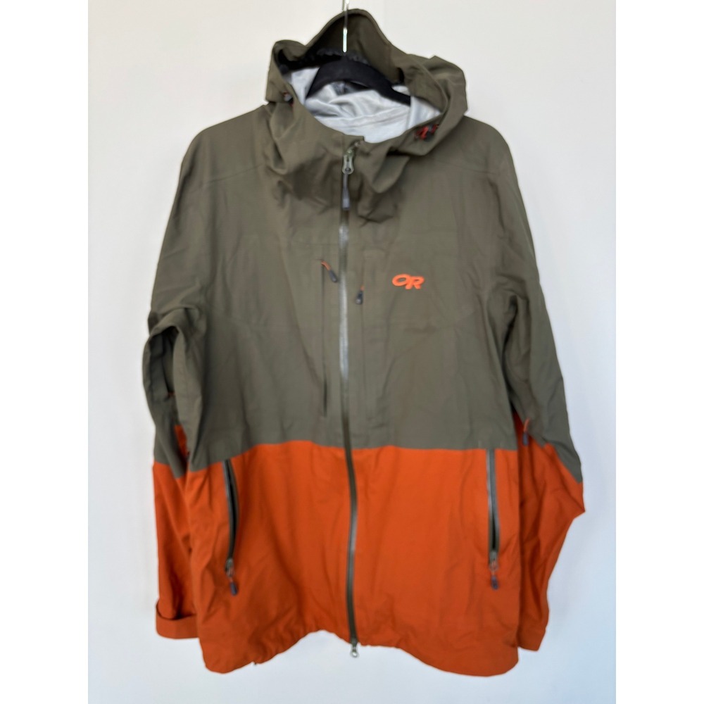Outdoor Research Carbide Jacket Mens Large Fatigue Madder Ski Snowboard 277563